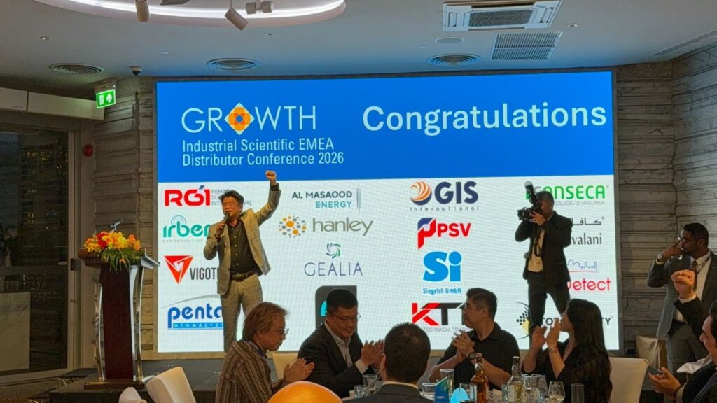 Premiazione di GIS International alla Industrial Scientific EMEA Distributor Conference 2026 di Bangkok