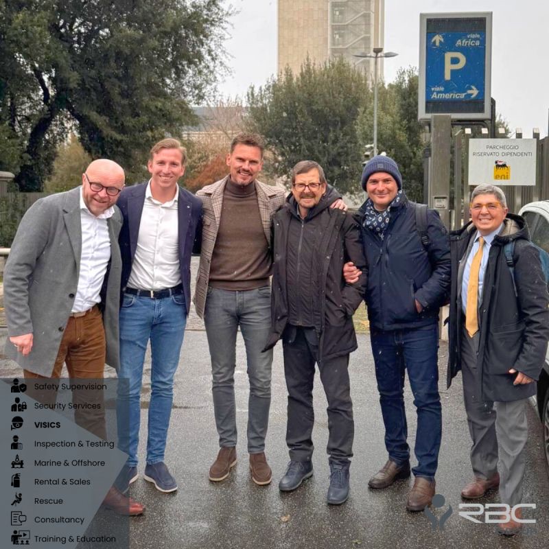 I rappresentanti di GIS International e RBC Group durante l’incontro presso Eni a Roma
