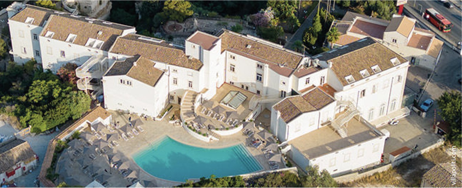 Vista aerea del Grand Hotel Villa Politi di Siracusa, sede di SafeWork Days 2026